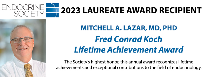Mitch Lazar receives 2023 Endocrine Society Laureate Award